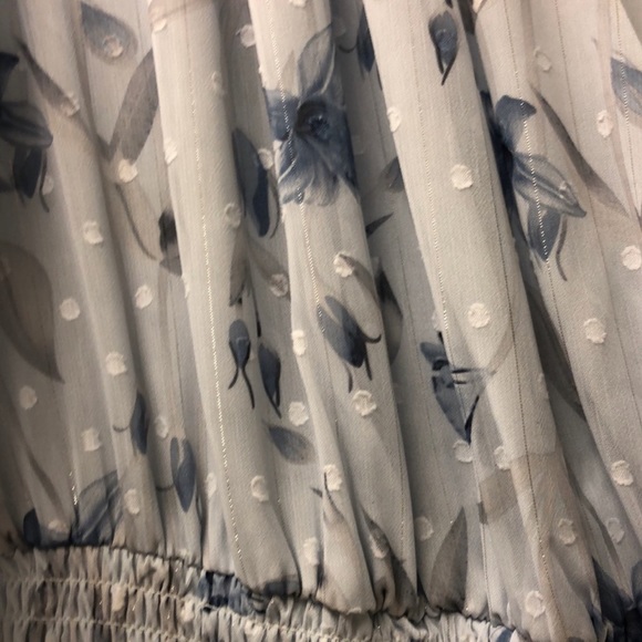 Bardot Malina Blue Lily Floral Dress - size M - Picture 3 of 4